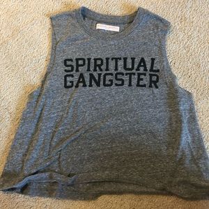 Spiritual gangster crop top tank